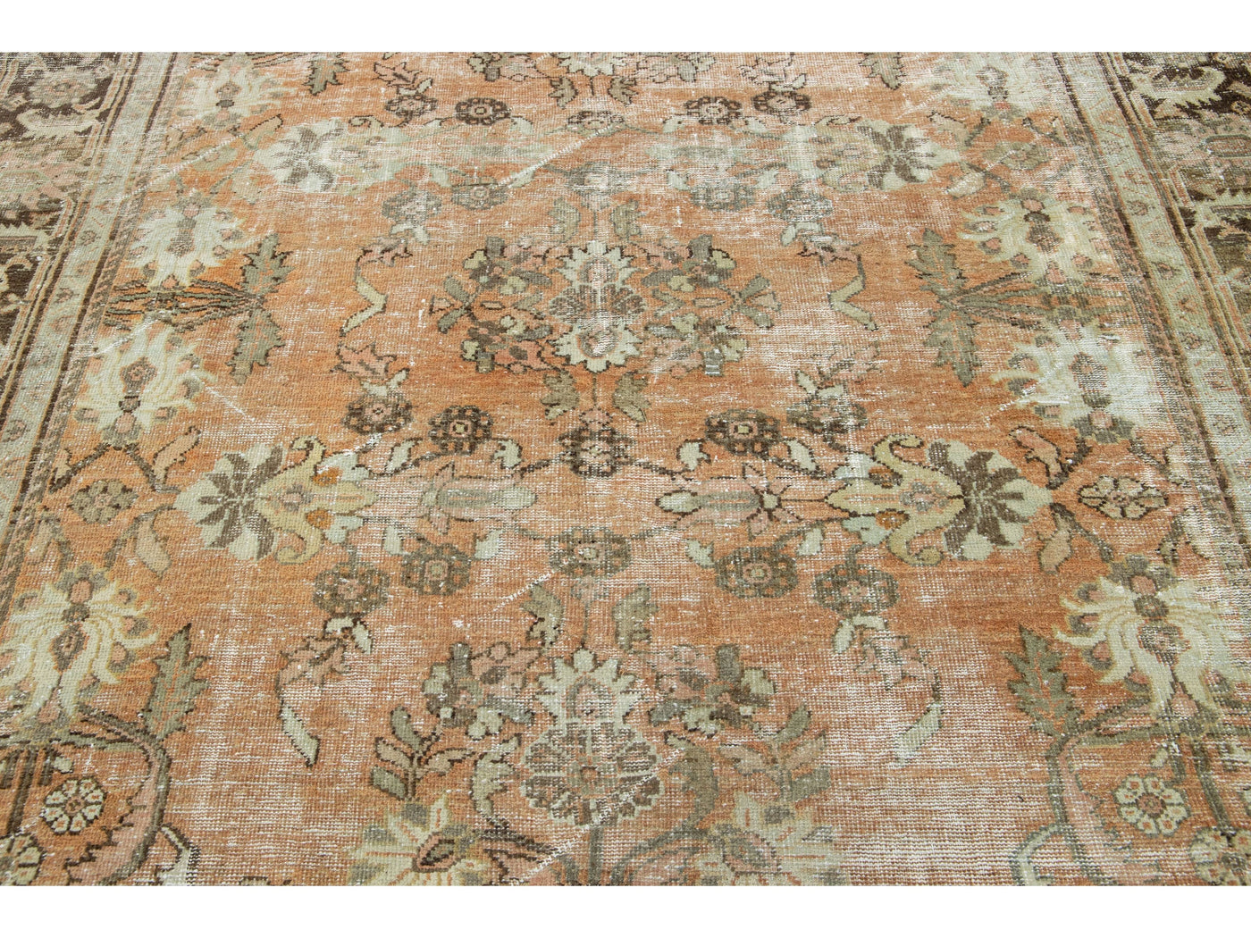 Antique Mahal Wool Rug 7 X 10