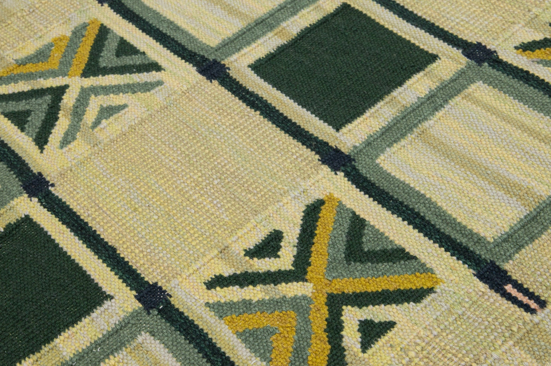 Modern Swedish Wool Rug 4 X 5