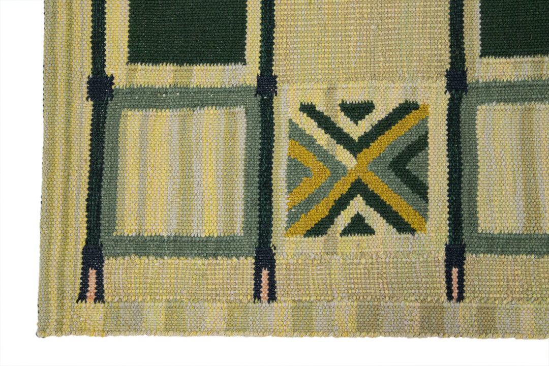 Modern Swedish Wool Rug 4 X 5