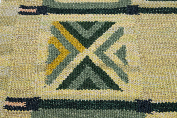 Modern Swedish Wool Rug 4 X 5