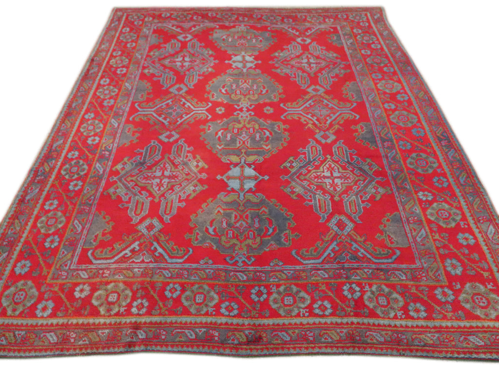 Antique Turkish Oushak Wool Rug 10 X 12