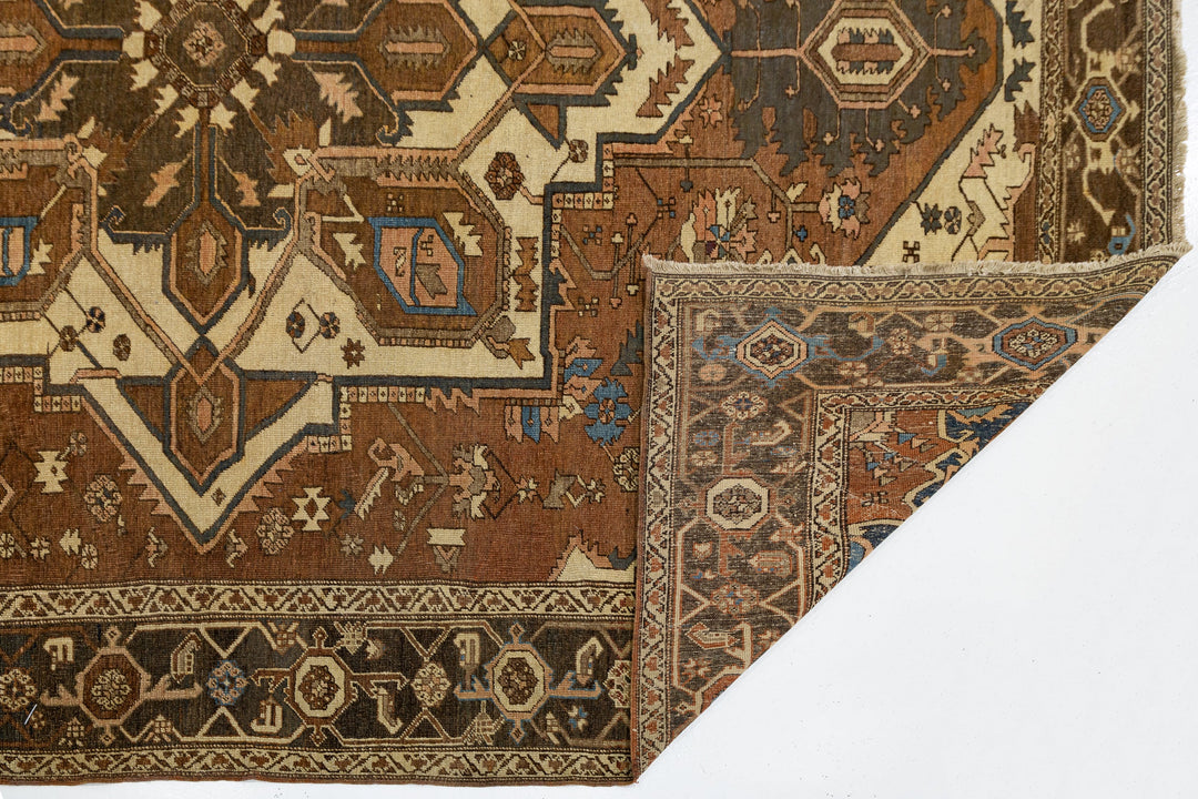 Antique Serapi Wool Rug 10 X 12