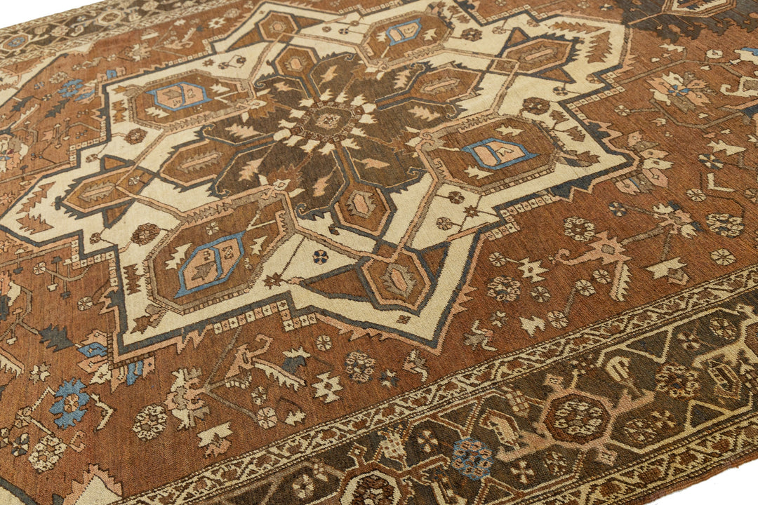 Antique Serapi Wool Rug 10 X 12