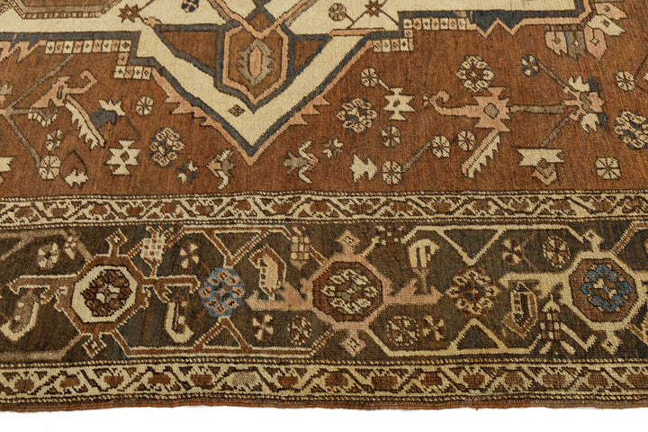 Antique Serapi Wool Rug 10 X 12