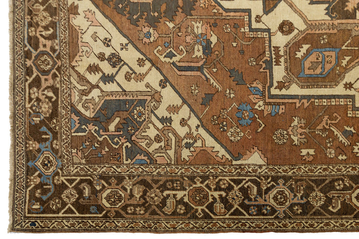 Antique Serapi Wool Rug 10 X 12