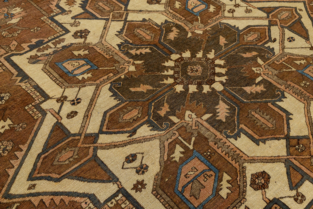 Antique Serapi Wool Rug 10 X 12