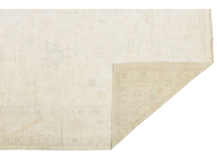 Modern Oushak Wool Rug 12 X 15