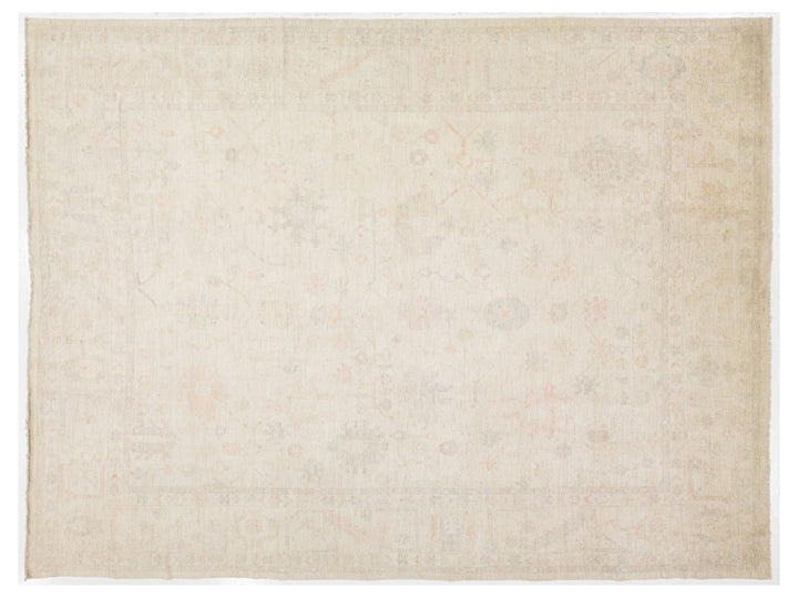 Modern Oushak Wool Rug 12 X 15