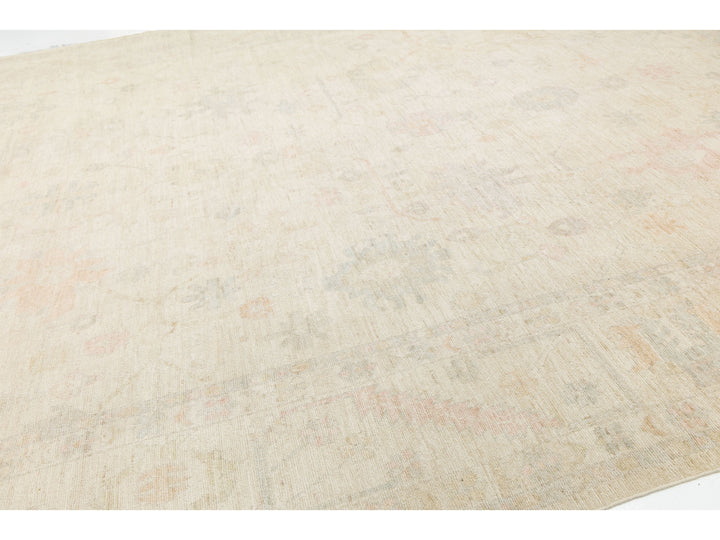 Modern Oushak Wool Rug 12 X 15