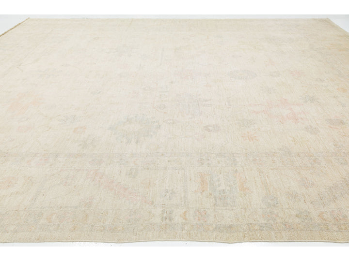 Modern Oushak Wool Rug 12 X 15