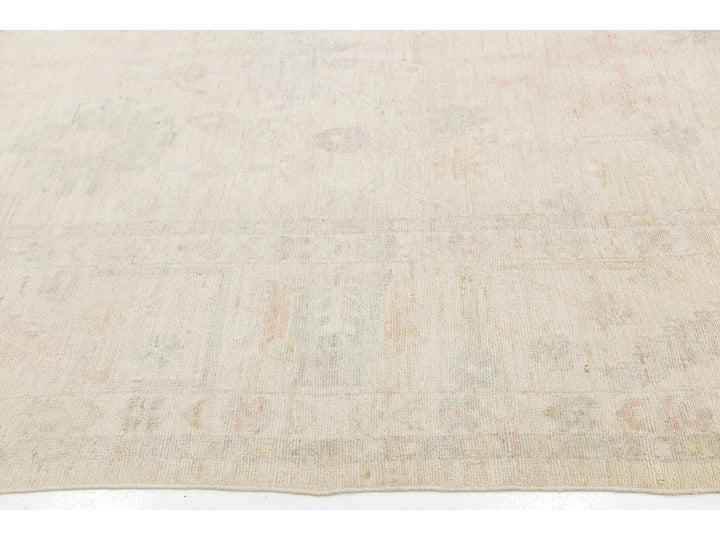 Modern Oushak Wool Rug 12 X 15