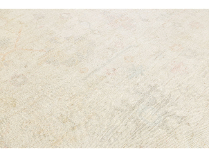 Modern Oushak Wool Rug 12 X 15