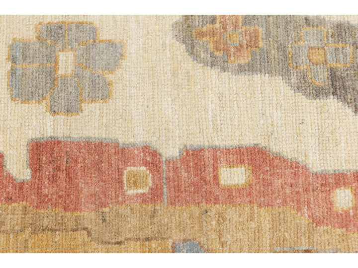 Modern Oushak Wool Rug 13 X 17