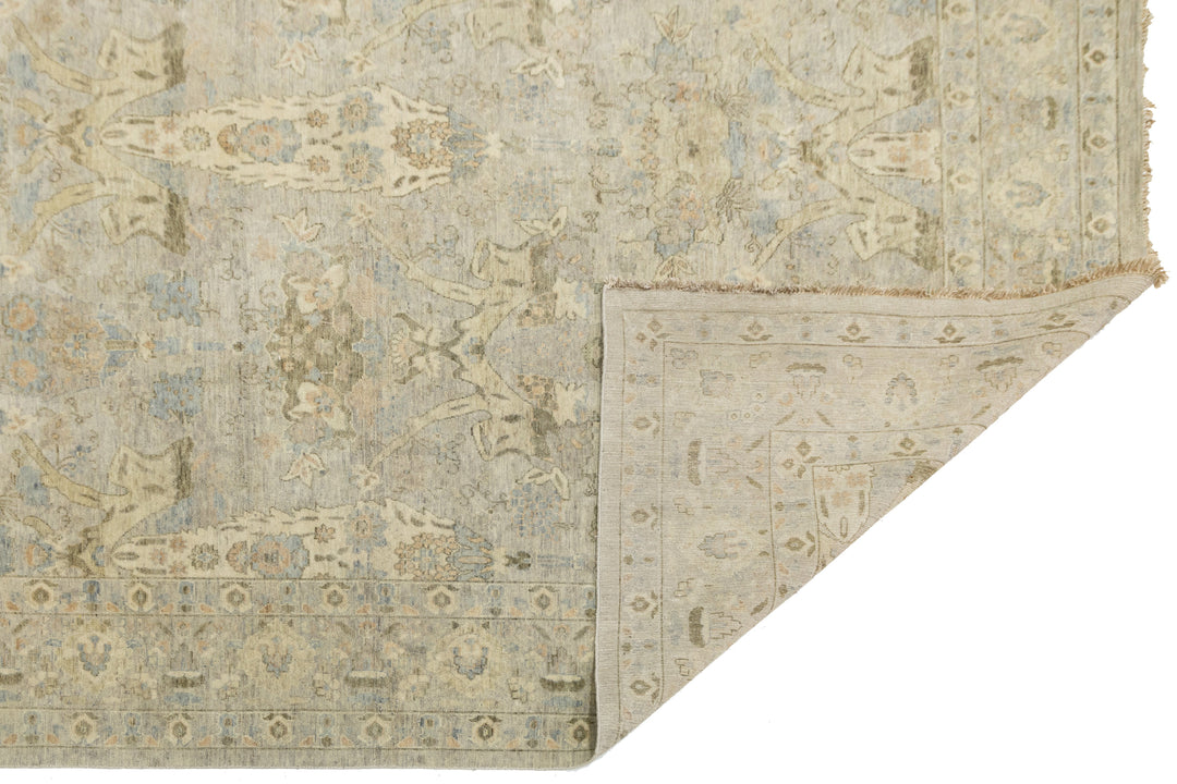Modern Tabriz Wool Rug 13 X 16