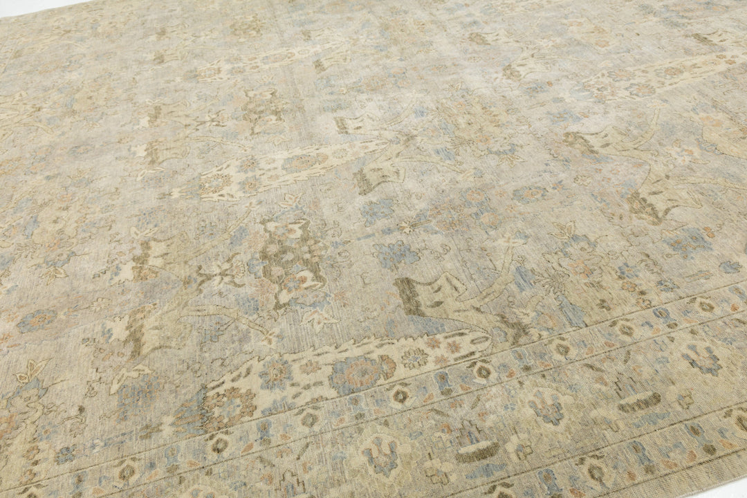 Modern Tabriz Wool Rug 13 X 16