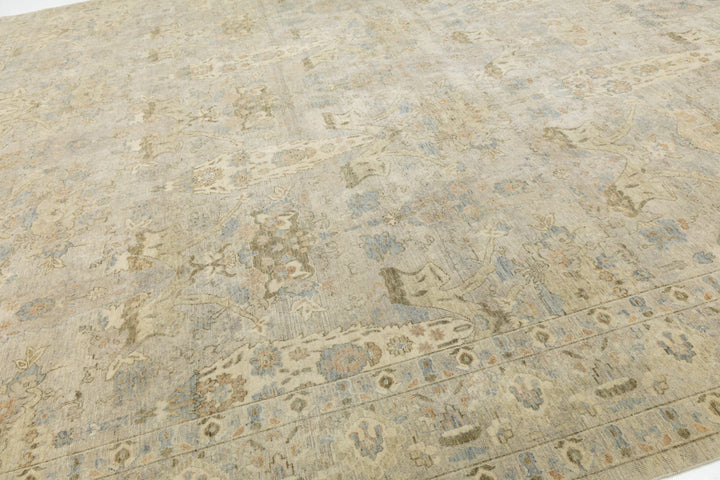Modern Tabriz Wool Rug 13 X 16