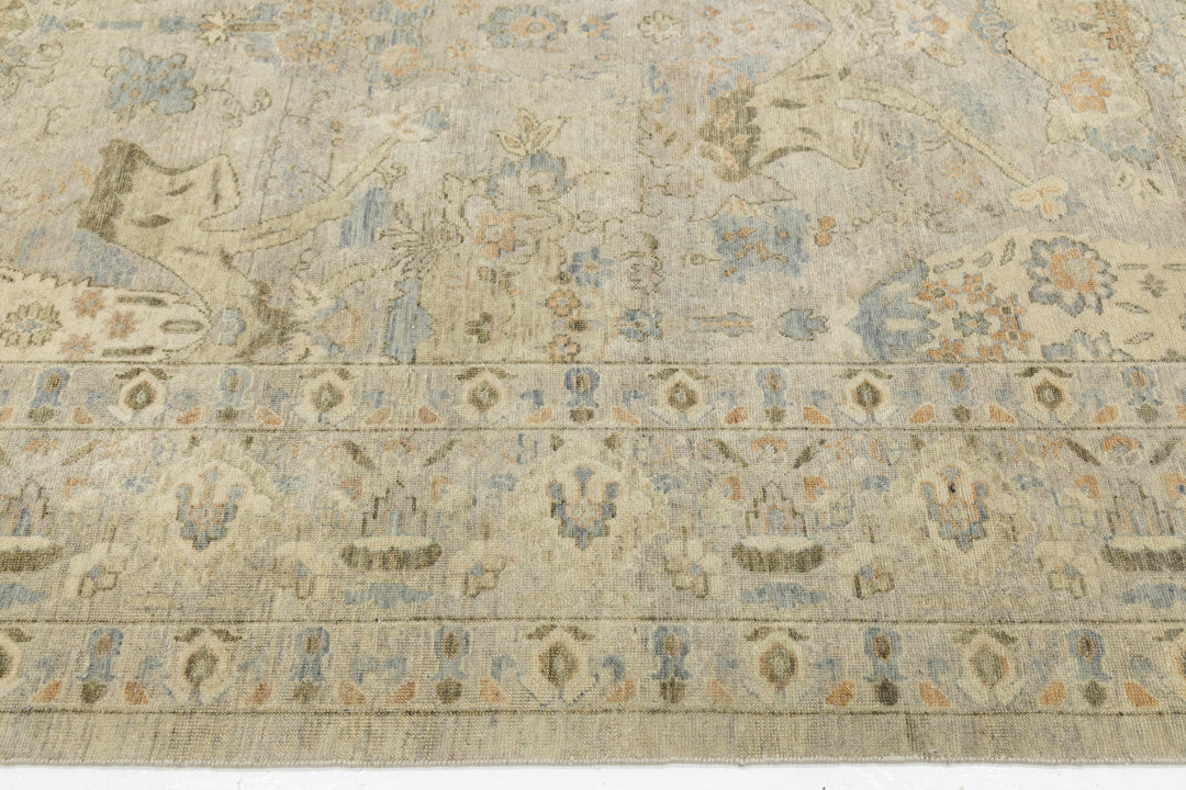 Modern Tabriz Wool Rug 13 X 16
