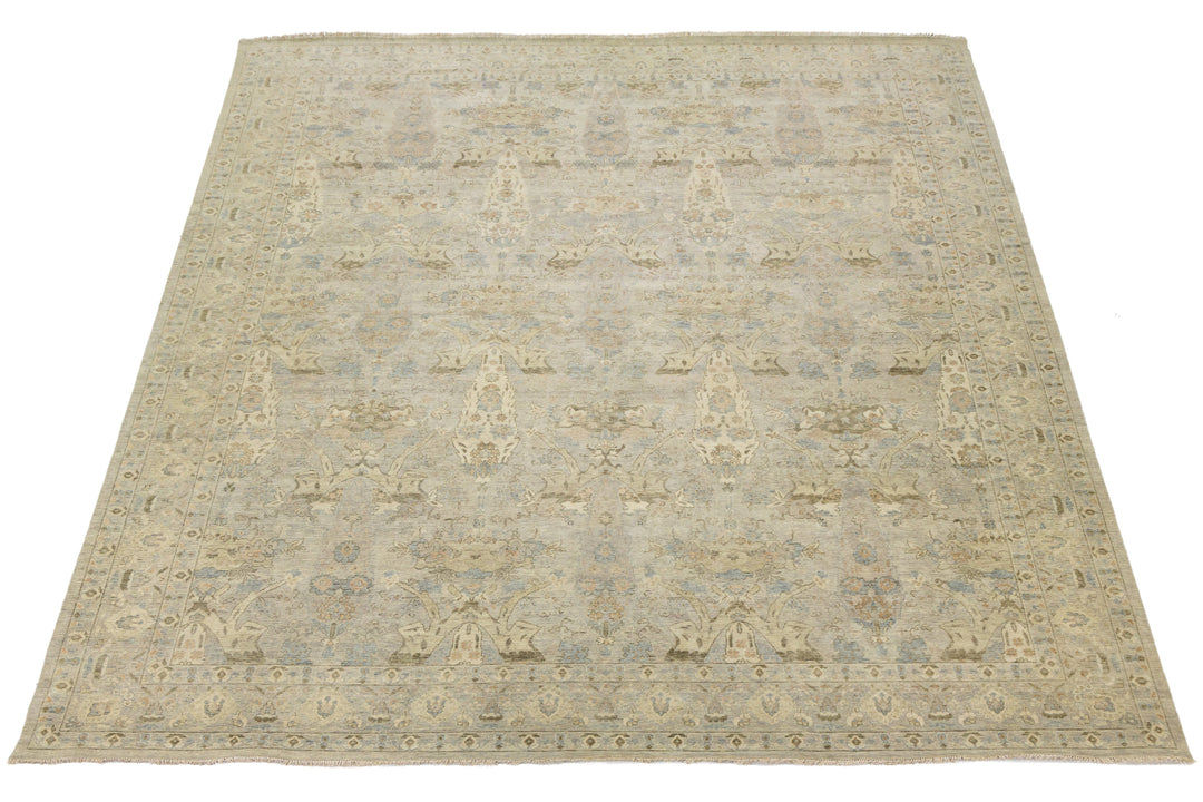 Modern Tabriz Wool Rug 13 X 16