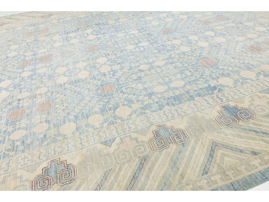 Modern Khotan Wool Rug 16 X 19