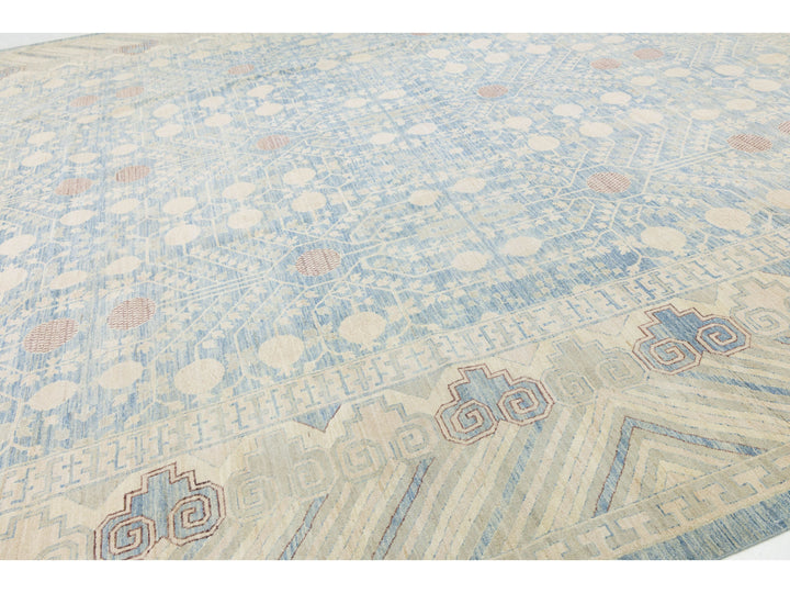 Modern Khotan Wool Rug 16 X 19