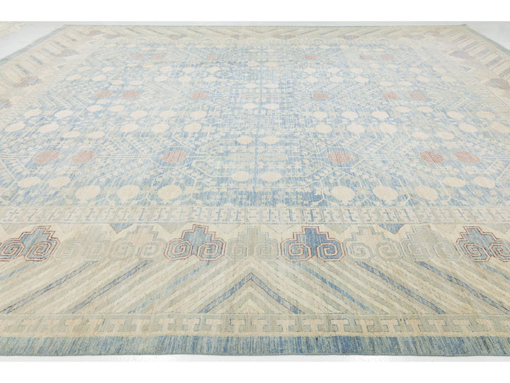 Modern Khotan Wool Rug 16 X 19