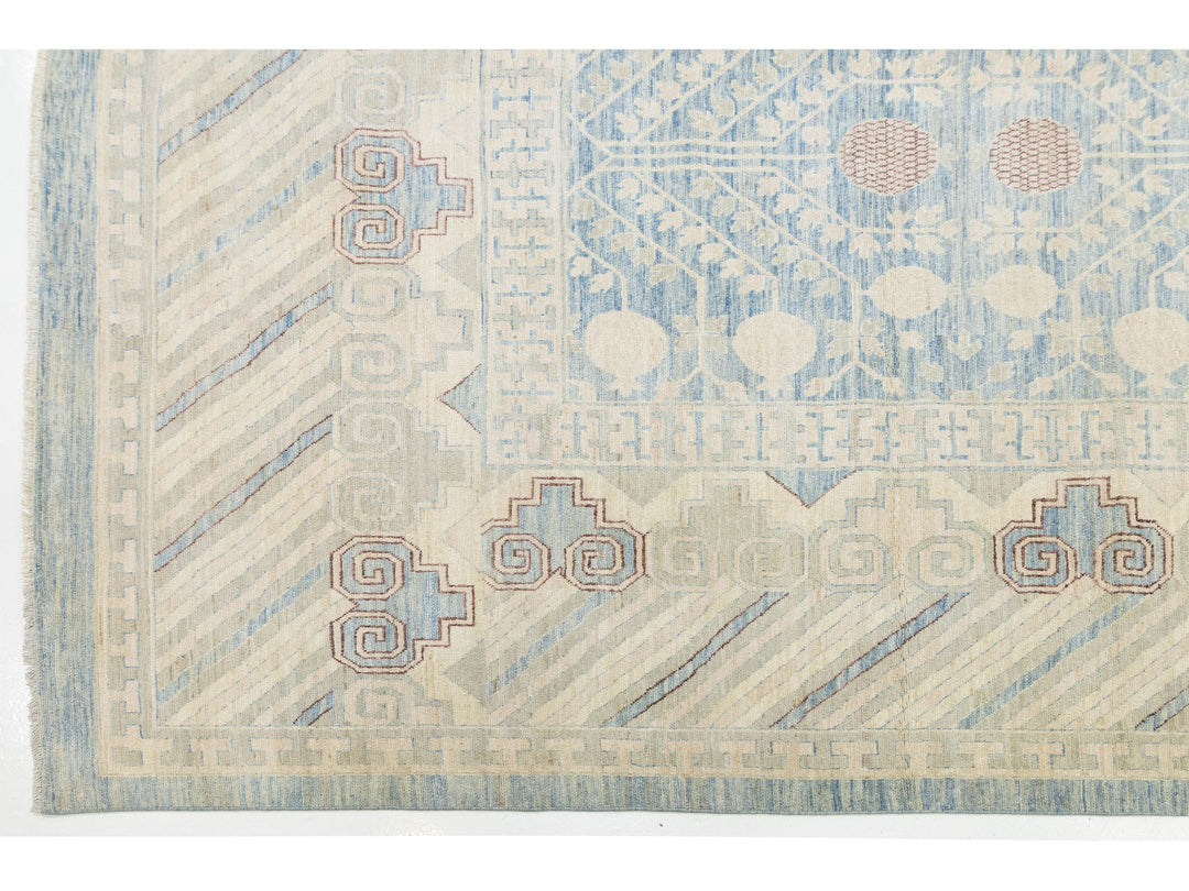 Modern Khotan Wool Rug 16 X 19