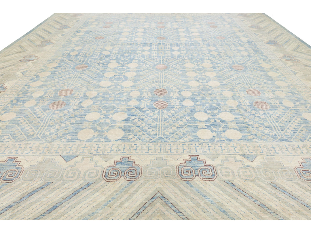 Modern Khotan Wool Rug 16 X 19