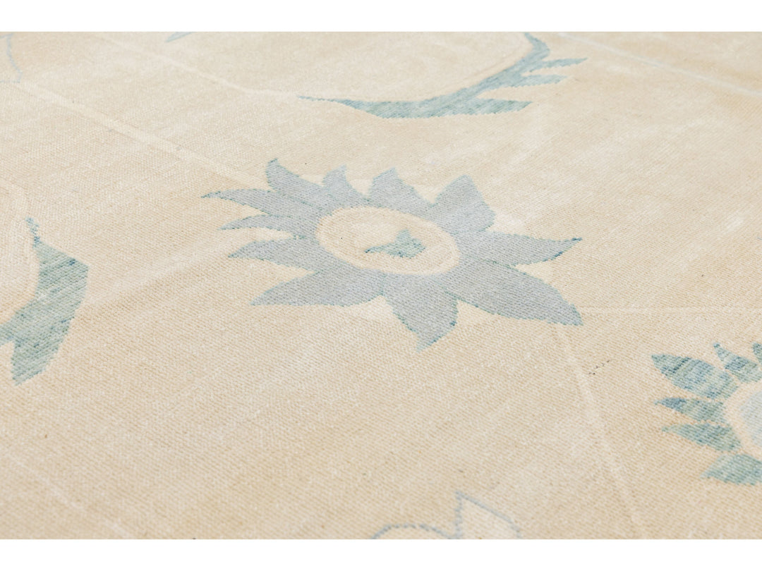 Modern Oushak Wool Rug 10 X 16