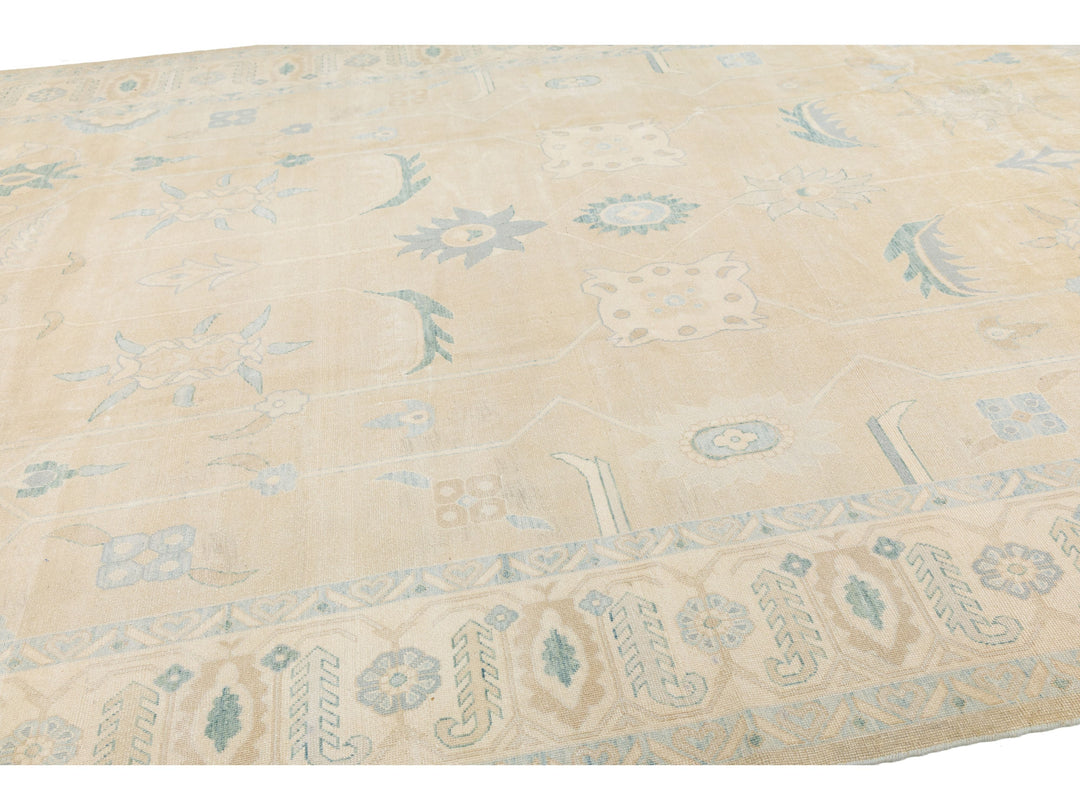 Modern Oushak Wool Rug 10 X 16