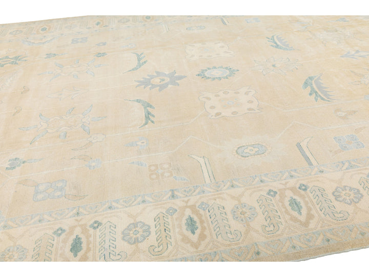 Modern Oushak Wool Rug 10 X 16