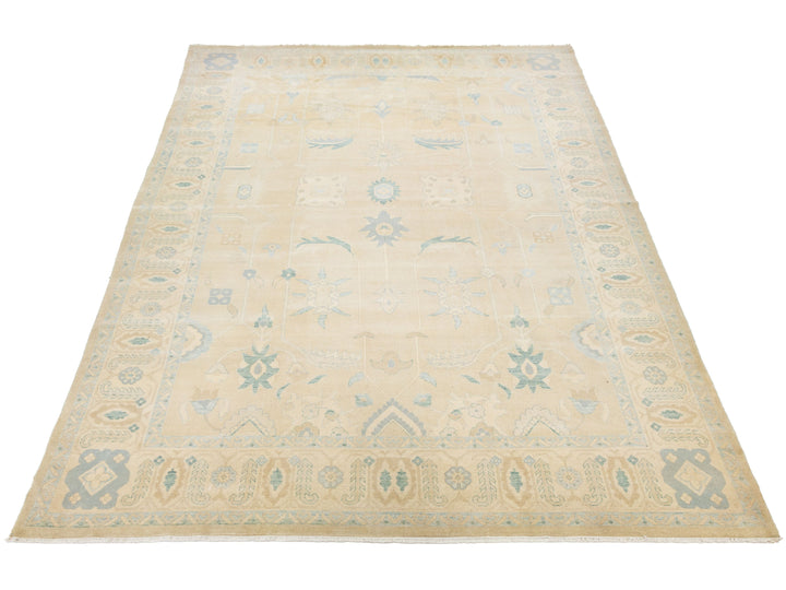Modern Oushak Wool Rug 10 X 16