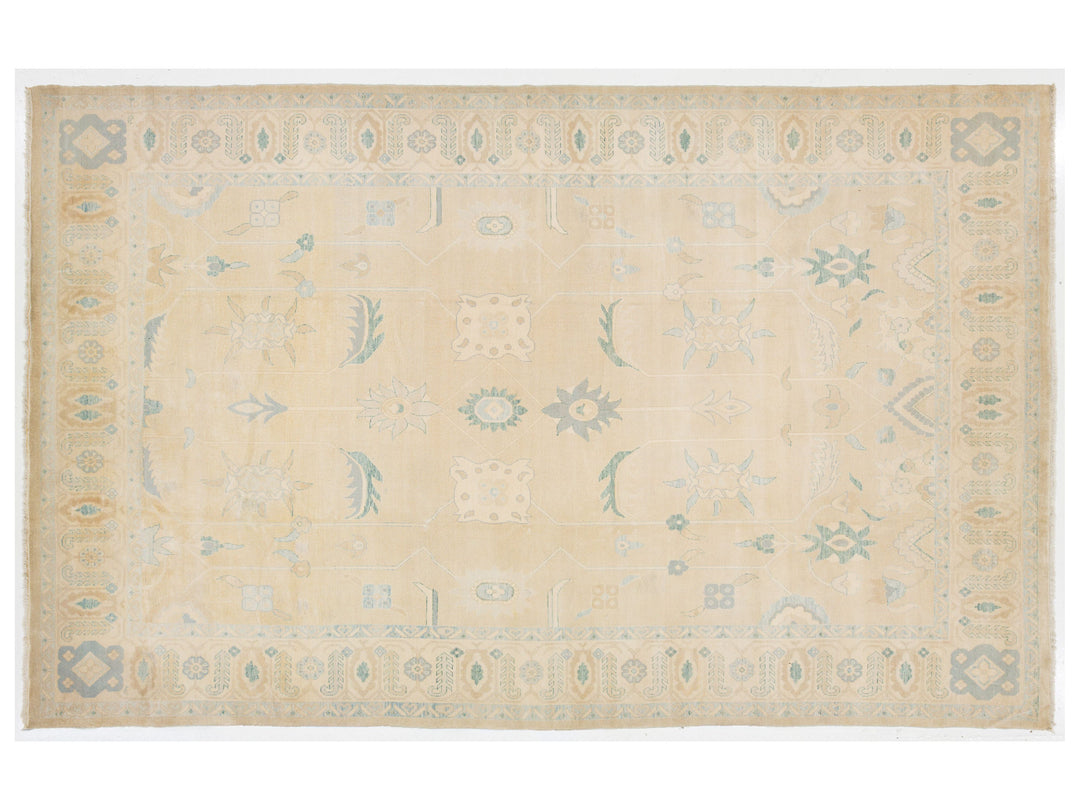 Modern Oushak Wool Rug 10 X 16