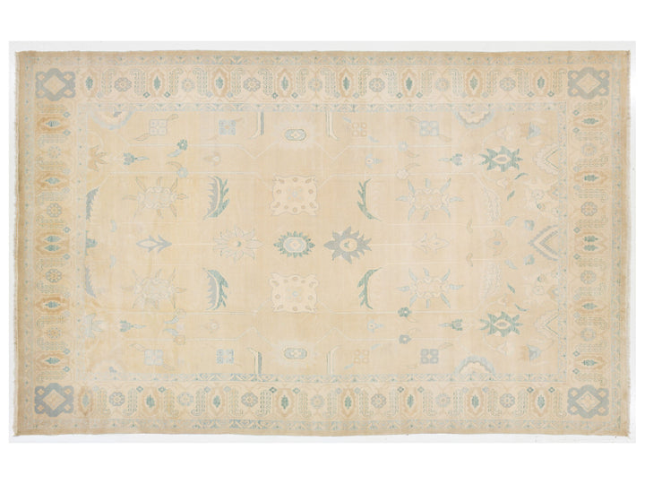 Modern Oushak Wool Rug 10 X 16