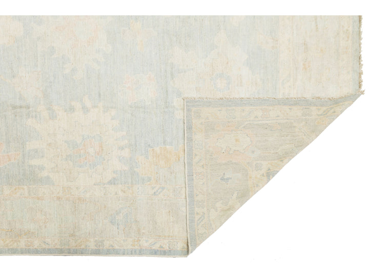 Modern Oushak Wool Rug 10 X 13