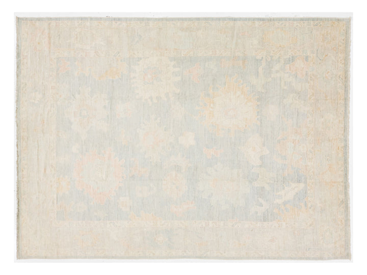 Modern Oushak Wool Rug 10 X 13
