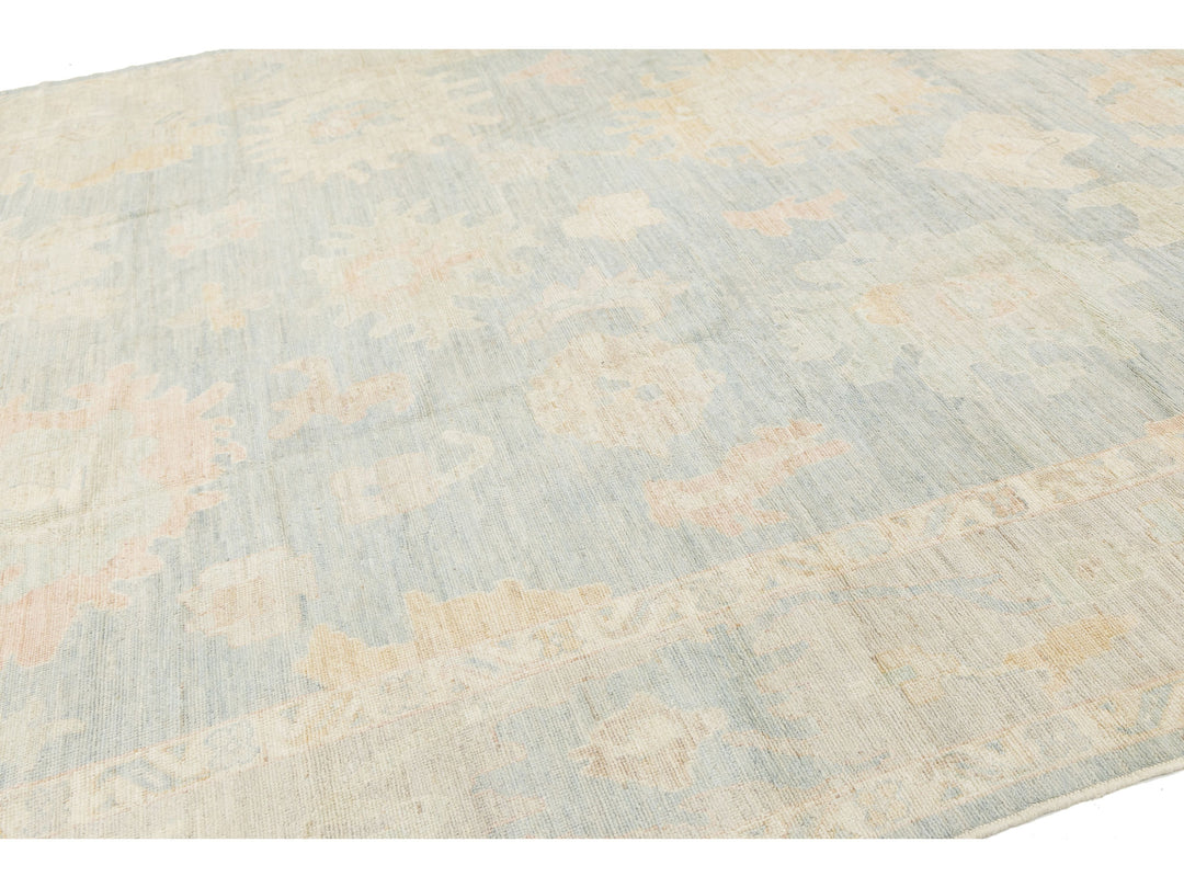 Modern Oushak Wool Rug 10 X 13