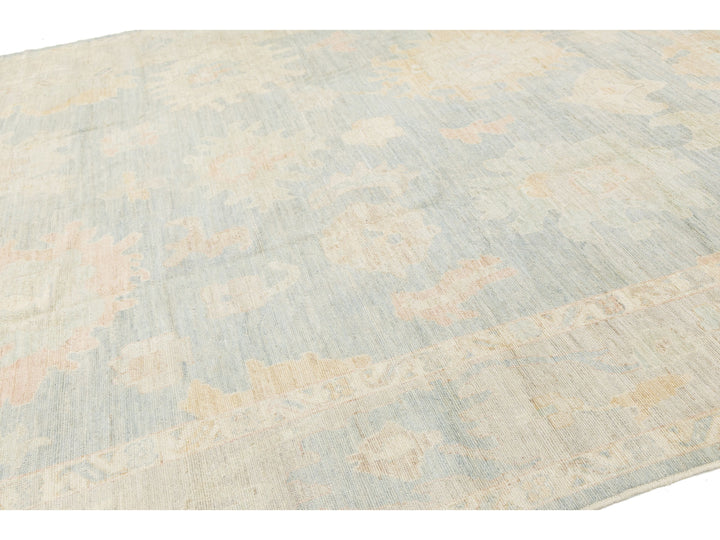 Modern Oushak Wool Rug 10 X 13
