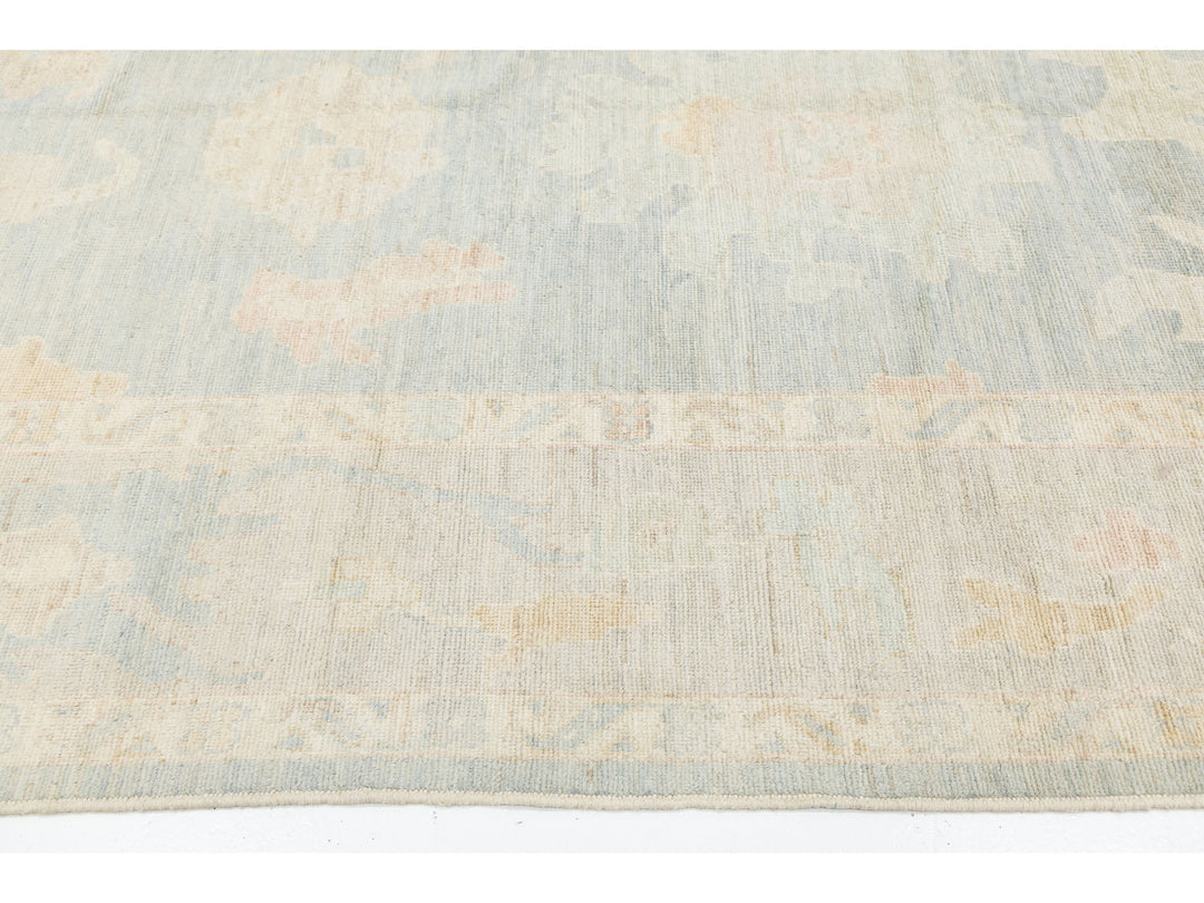 Modern Oushak Wool Rug 10 X 13