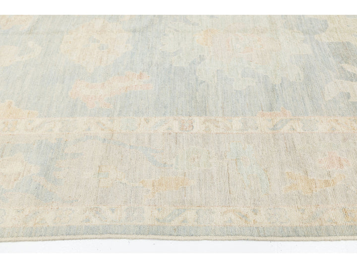 Modern Oushak Wool Rug 10 X 13