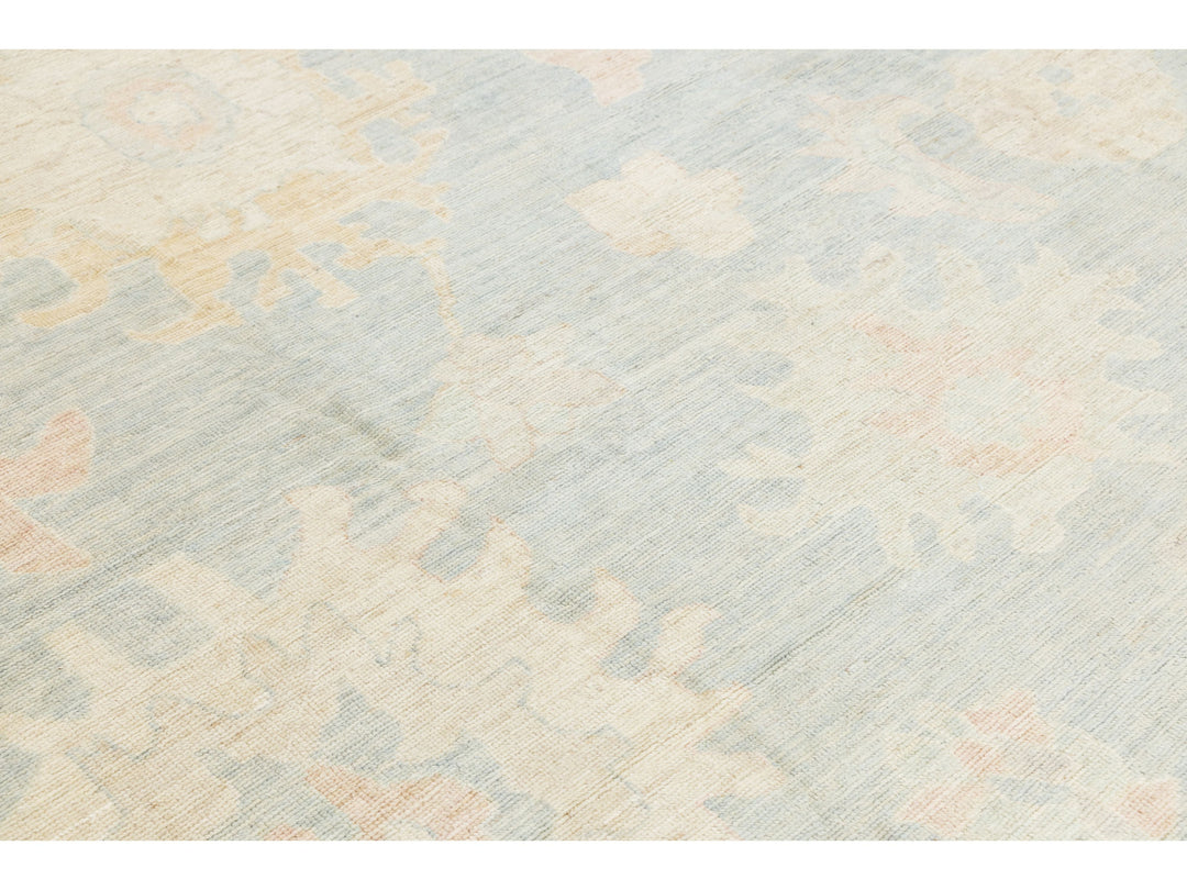 Modern Oushak Wool Rug 10 X 13