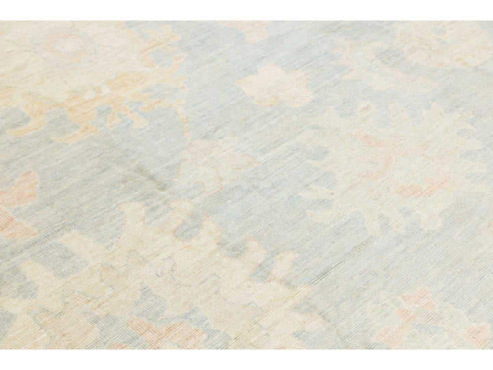 Modern Oushak Wool Rug 10 X 13