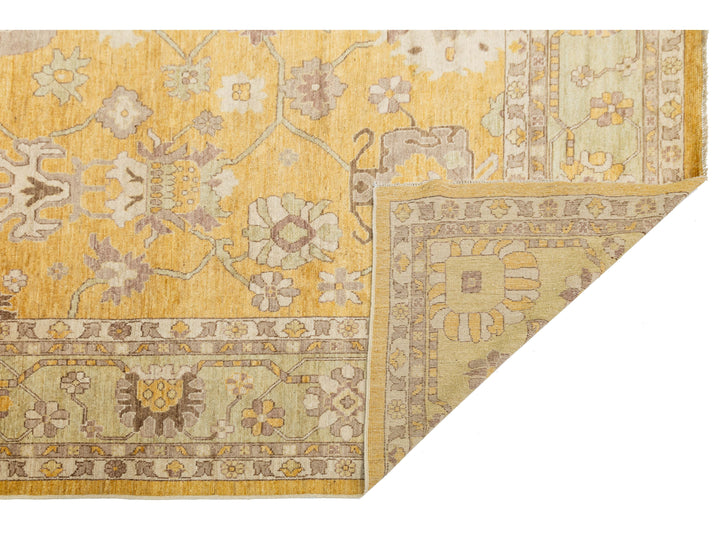 Modern Oushak Wool Rug 12 X 15
