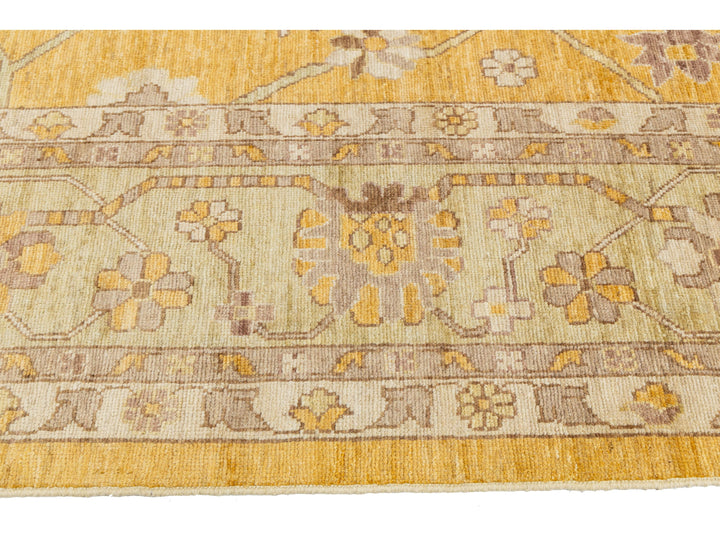 Modern Oushak Wool Rug 12 X 15