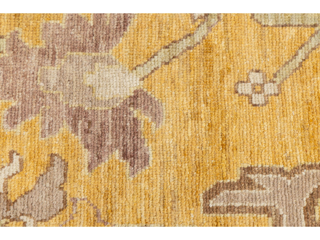 Modern Oushak Wool Rug 12 X 15