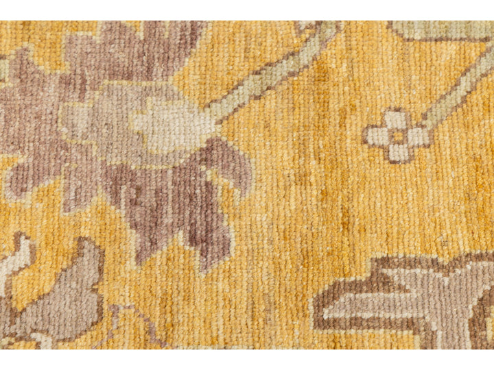 Modern Oushak Wool Rug 12 X 15