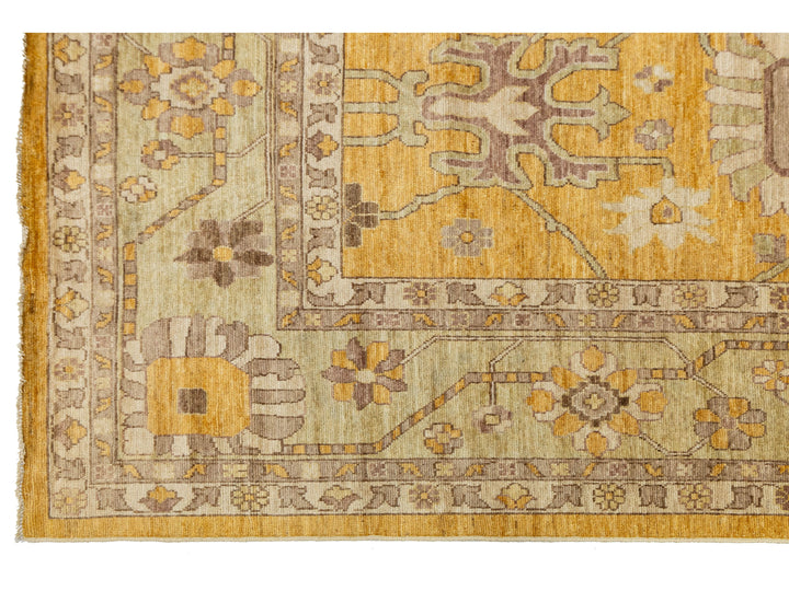 Modern Oushak Wool Rug 12 X 15