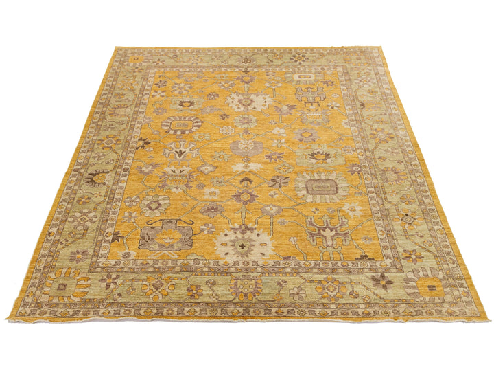 Modern Oushak Wool Rug 12 X 15