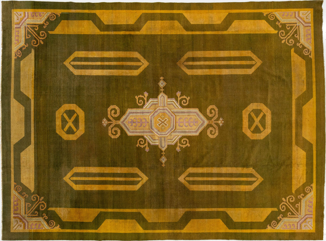 Antique Indian Agra Wool Rug 11 X 15