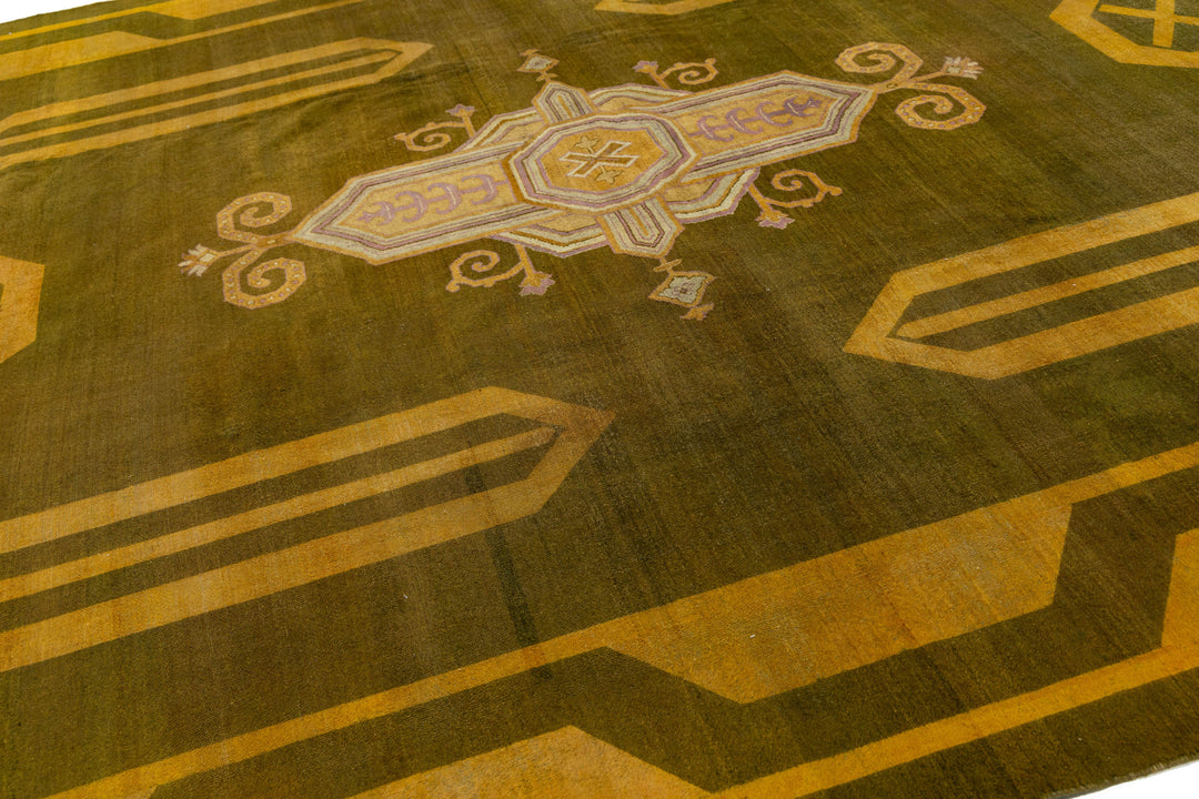 Antique Indian Agra Wool Rug 11 X 15