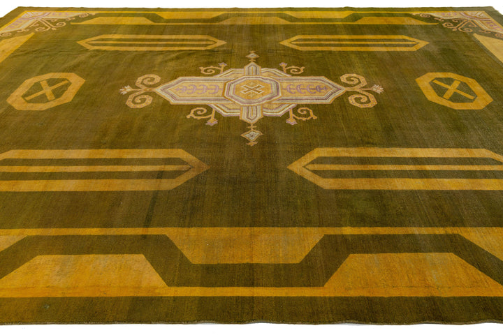 Antique Indian Agra Wool Rug 11 X 15